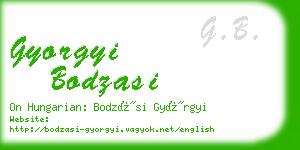 gyorgyi bodzasi business card